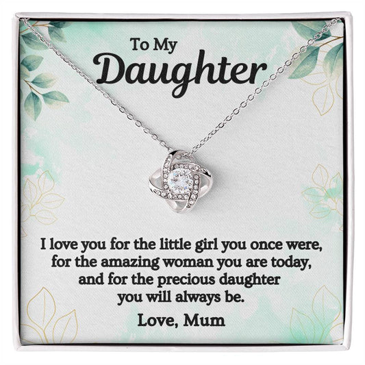 To My Daughter - Amazing Woman You Are Today - Love Knot Necklace Gift