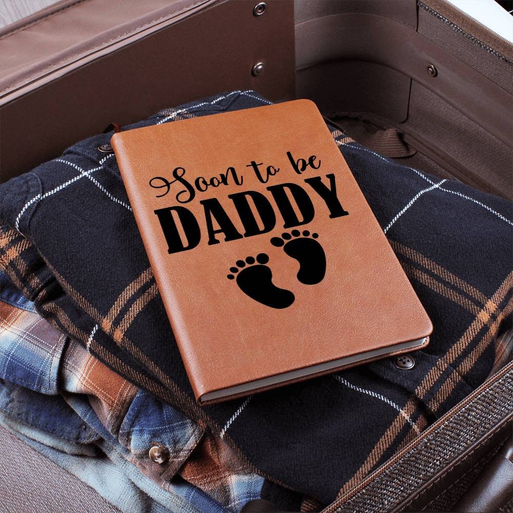 Father's Day Gift For Expectant Dad, Daddy To Be Gift, Vegan Leather Journal Pregnant Fathers Day Gift For Husband Expectant/Expecting Daddy