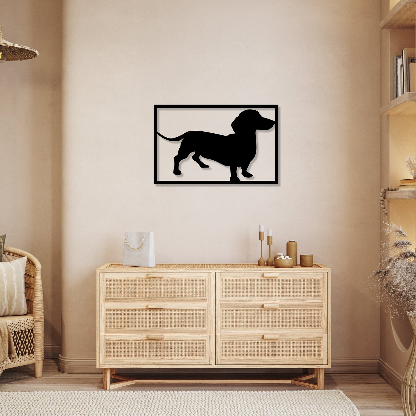 Dachshund Metal Wall Art Doxie Pet Owner Gift Dachshund Lover Gift Dog Garden Sign Outdoor Indoor Decor Wiener Dog Silhouette Dog Loss Gift