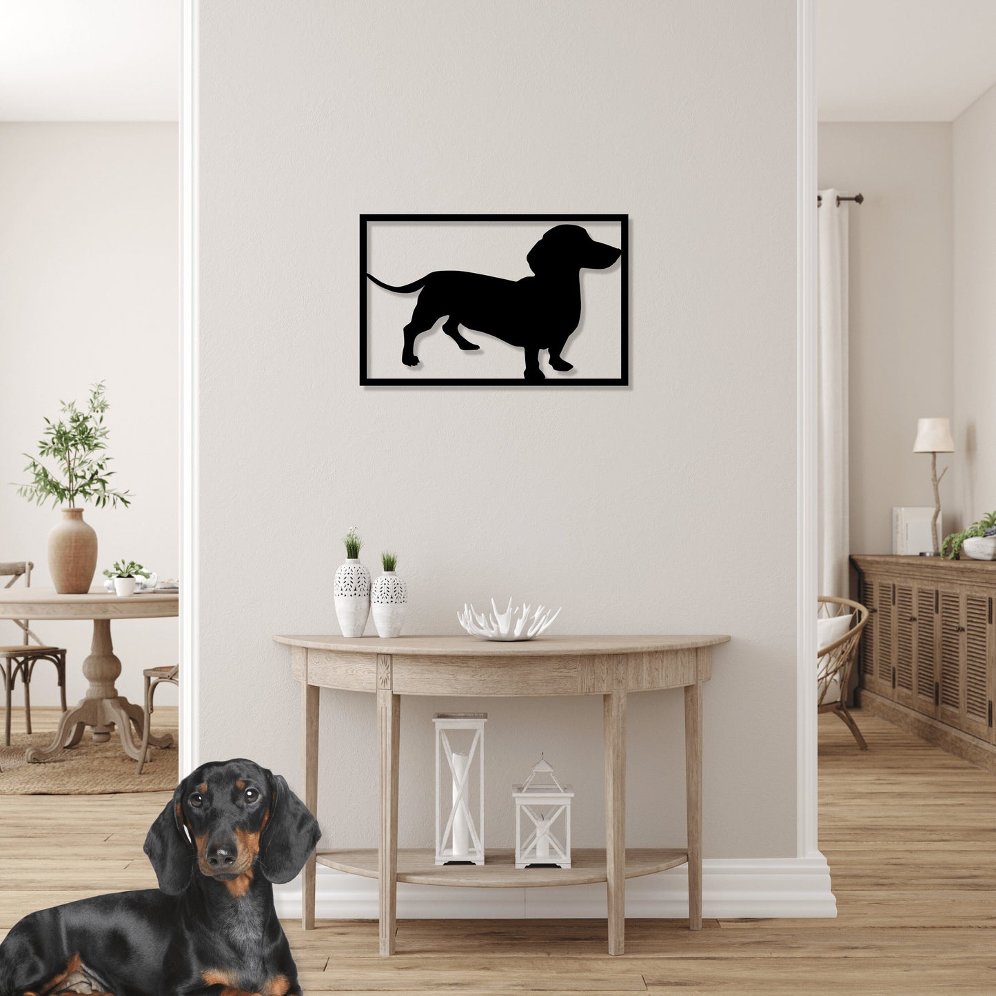 Dachshund Metal Wall Art Doxie Pet Owner Gift Dachshund Lover Gift Dog Garden Sign Outdoor Indoor Decor Wiener Dog Silhouette Dog Loss Gift