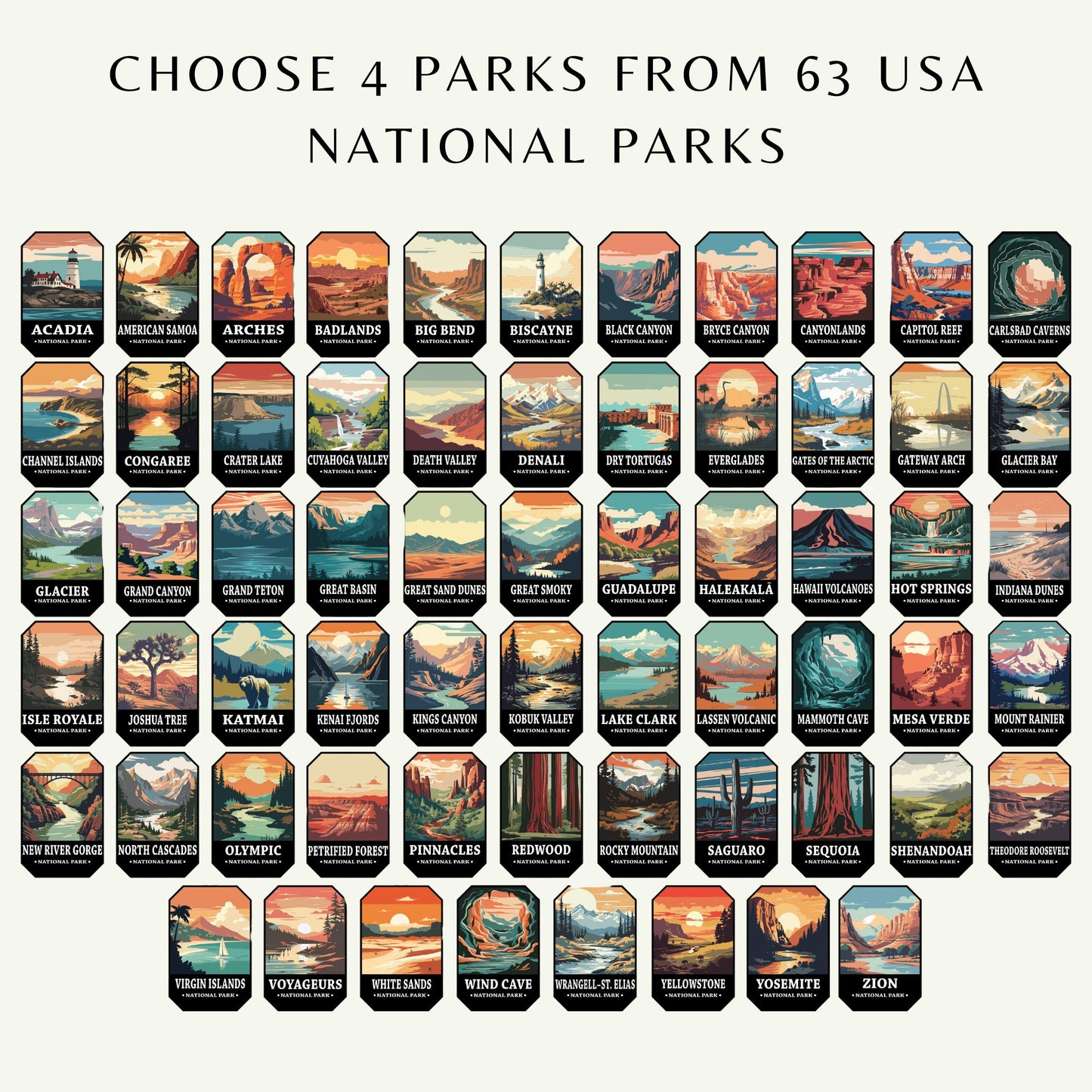 Custom USA National Parks Leather Journal - National Park Gift For Mountain Hiking Family Camping Memories Vacation Keepsake All 63 Parks