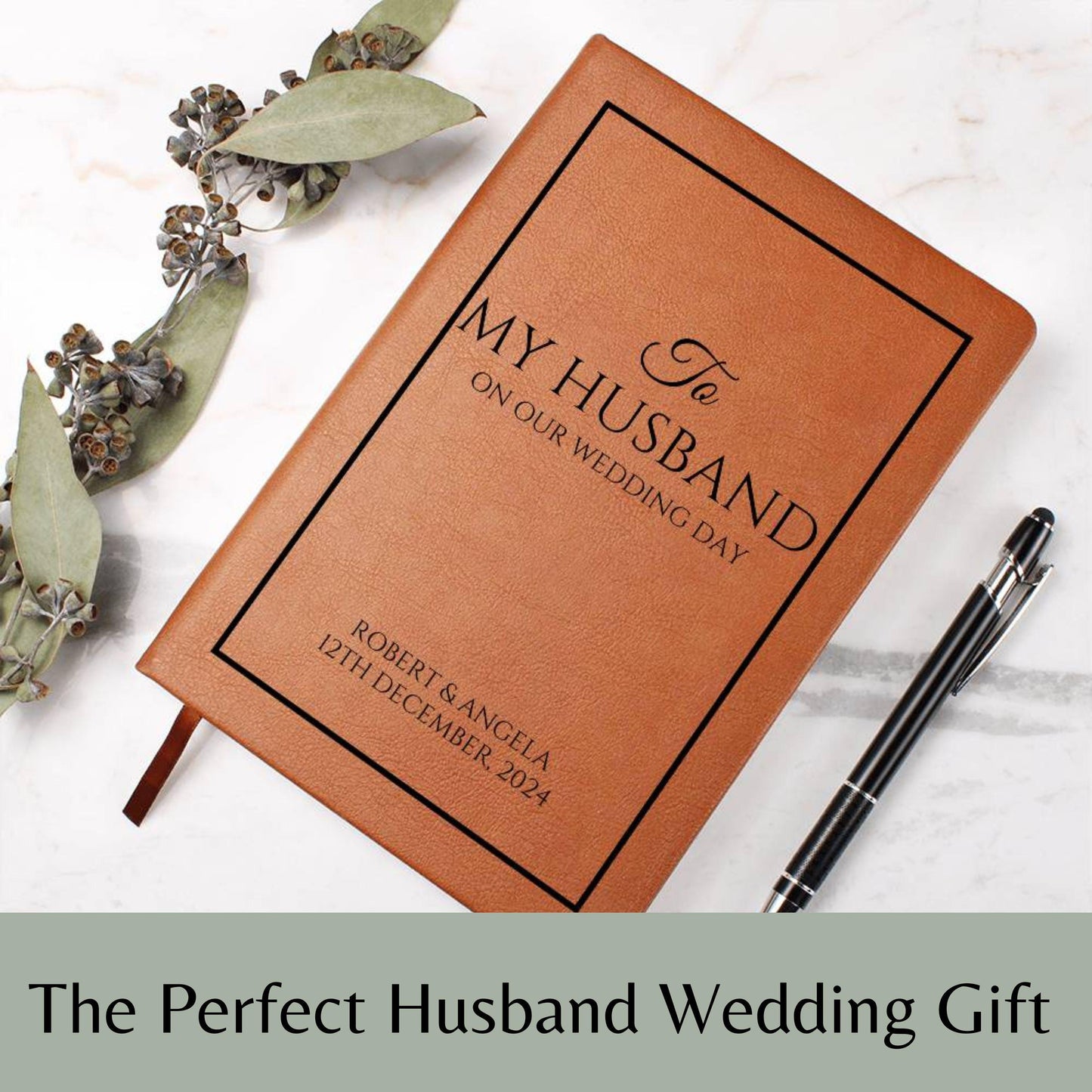 Personalized Wedding Vow Book Leather - Her Vows Book, To My Husband Notebook, Custom Vow Book Wedding Personalized Vows Gift Bride's Vows