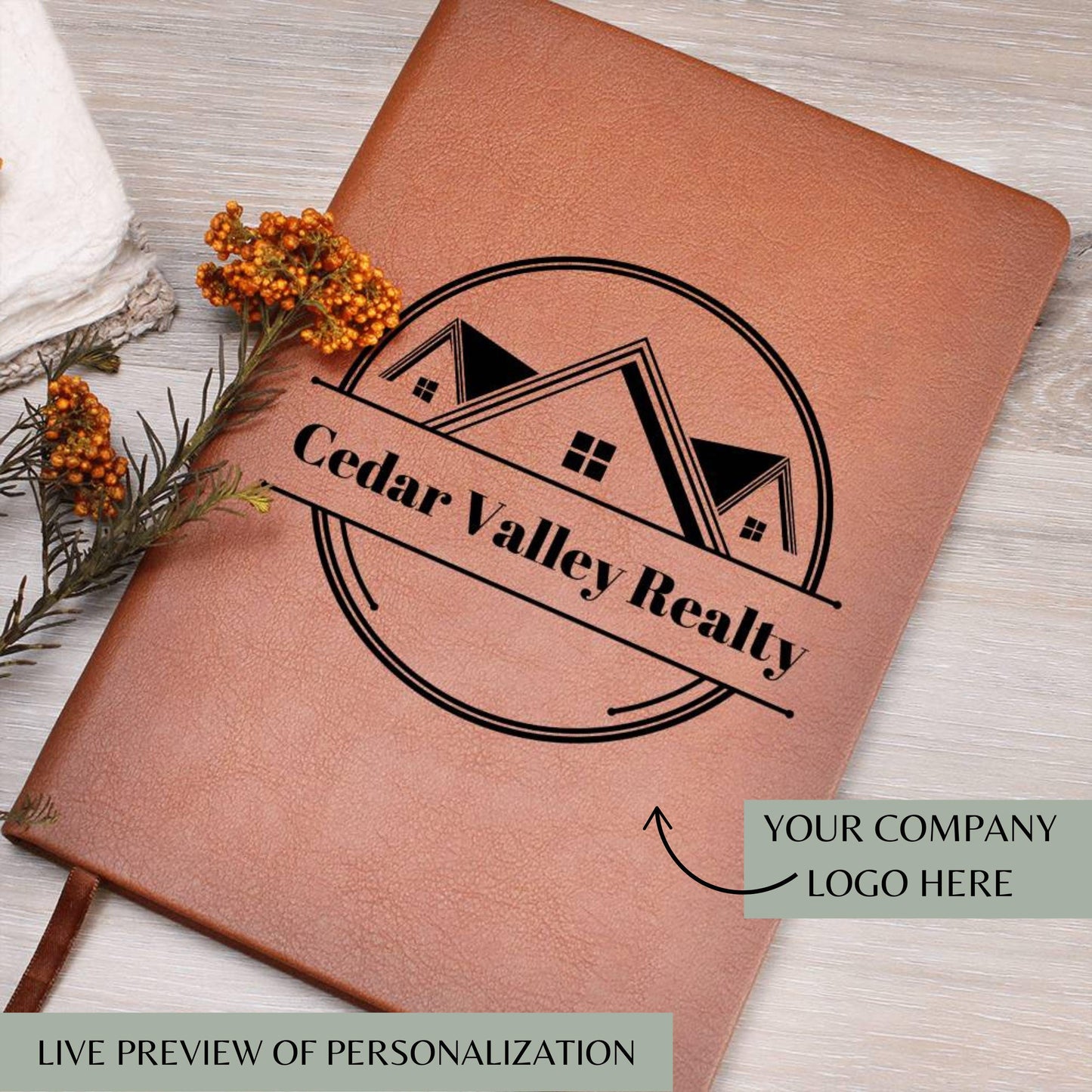 Personalized Company Logo Leather Journal Business Logo Custom Leather A5 Notebook Personalized Corporate Gifts Notebook Planner for Office