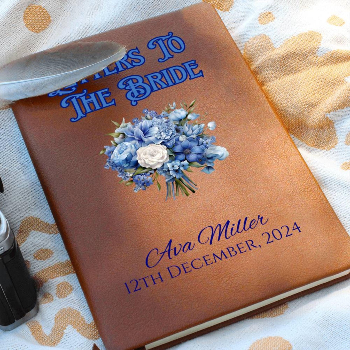 Something Blue Personalized Letters to the Bride Book Bridal Shower Gift Bridal Party Gift Bride Keepsake Wedding Gift Bride To Be Gift