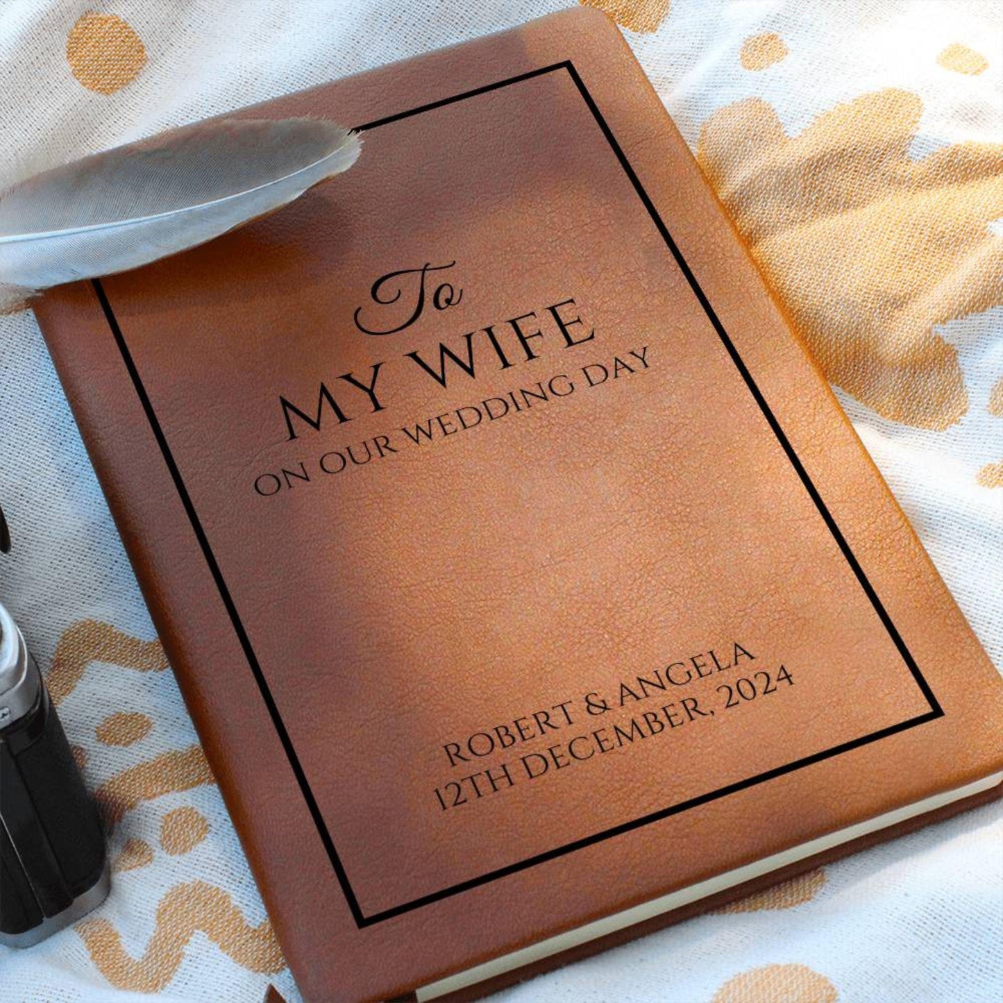 Personalized Wedding Vow Book Leather - His Vows Journal, To My Wife Notebook, Custom Vow Books, Wedding Personalized Vows Gift, Bride Gifts