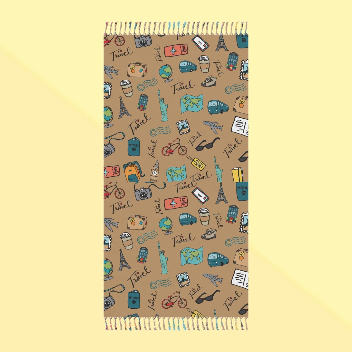 Teen Travel Beach Cloth | Boho Beach Blanket | Teenage Travel Gift | Beach Throw Blanket | Girls Trip Gifts | Vacation Travel Beach Cloth