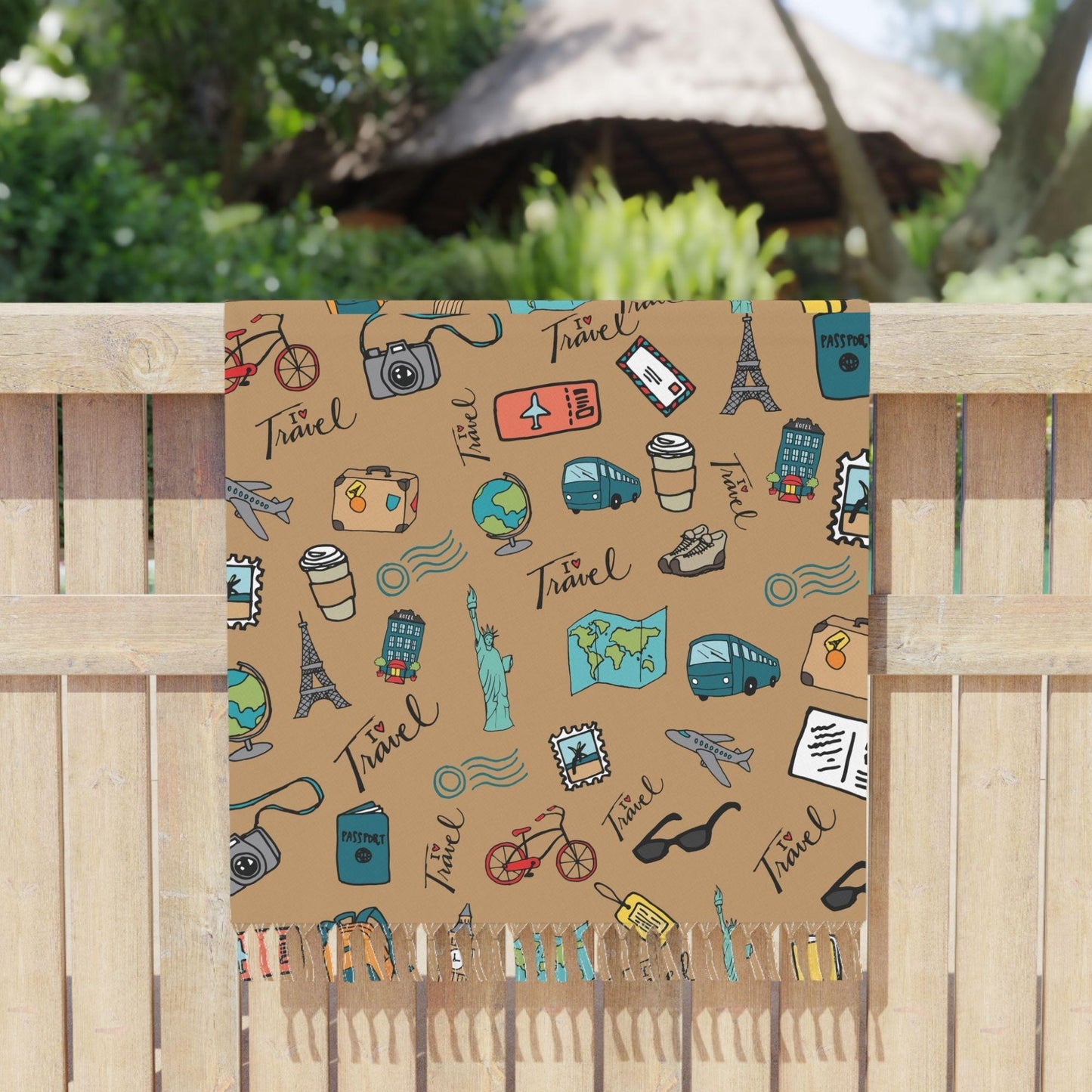 Teen Travel Beach Cloth | Boho Beach Blanket | Teenage Travel Gift | Beach Throw Blanket | Girls Trip Gifts | Vacation Travel Beach Cloth