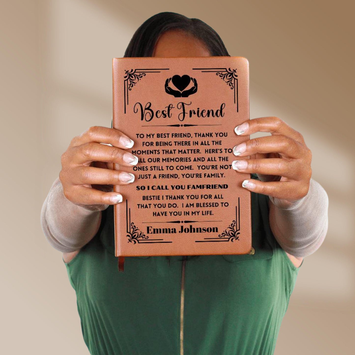 Personalized Best Friend Leather Journal, Custom Best Friend Gift For Best Friend Birthday Gift For Friends Soul Sister Gift Bestie BFF Gift