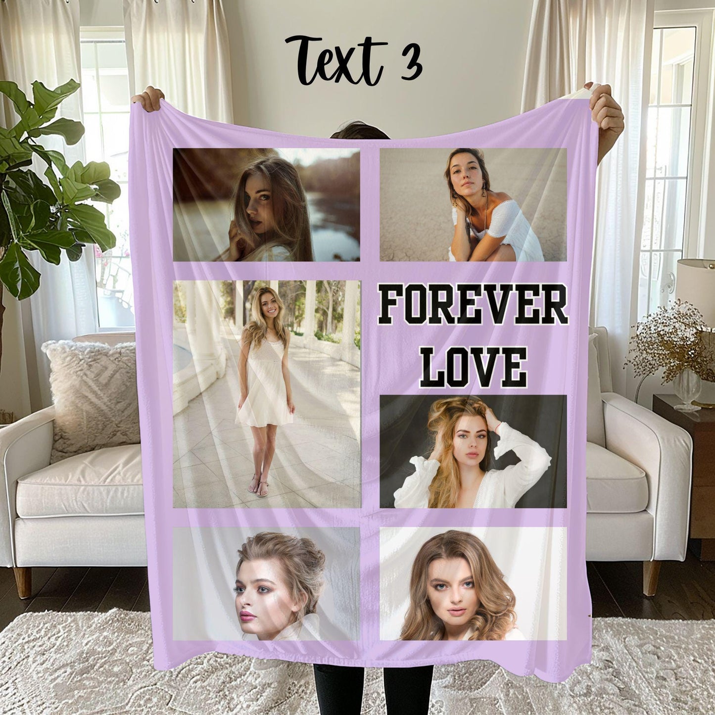 Best Girlfriend Ever Photo Blanket Custom Photos Blanket Collage Valentine Gift For Girlfriend Picture Blanket With Text Girlfriend Gift