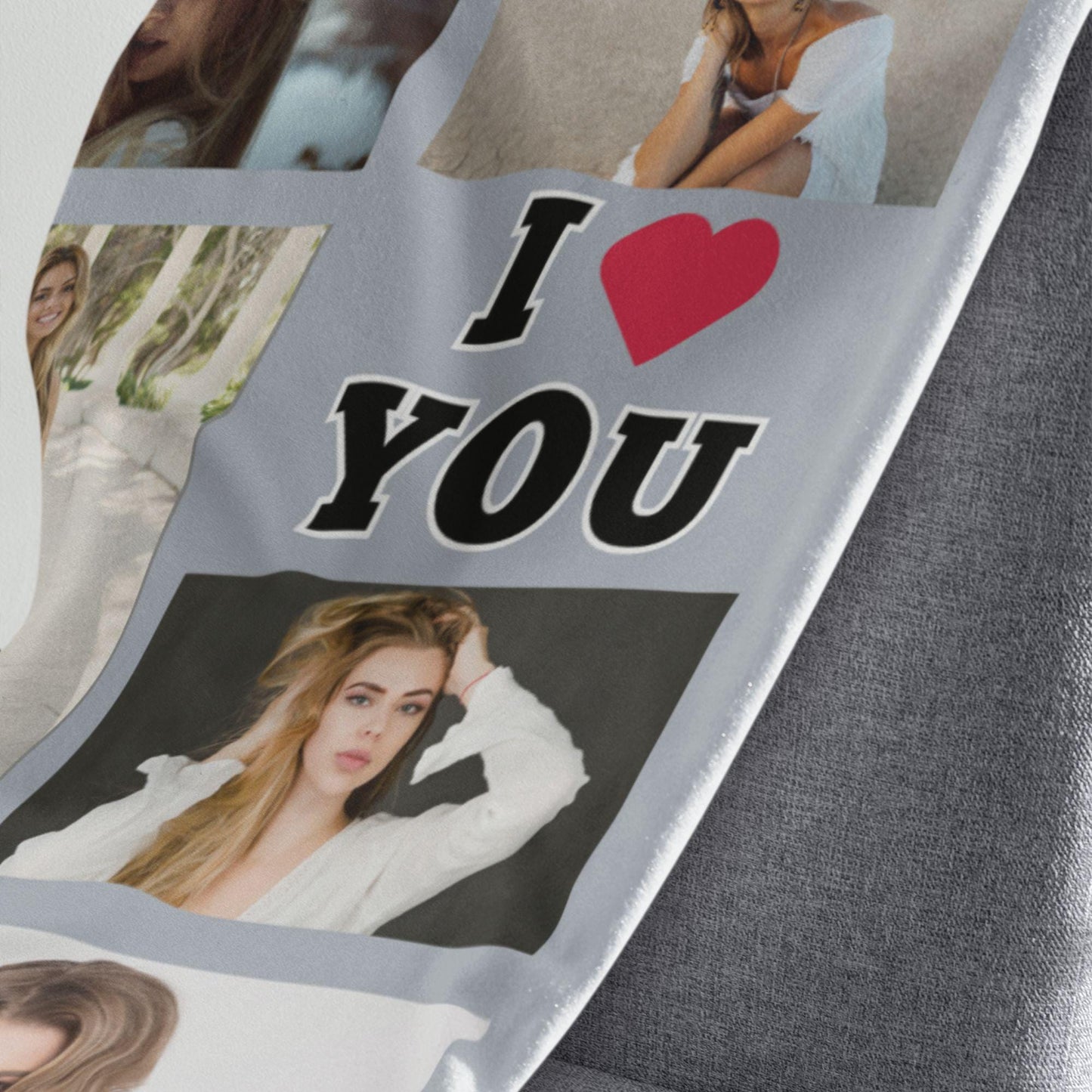Custom Picture Collage Text Blanket Photo Collage Gifts for Wife Birthday Anniversary Gift Valentine's Gift for Wife Custom Photo Blanket