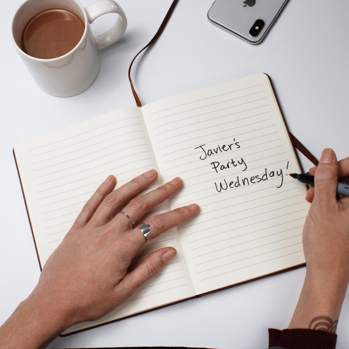 Personalized Leather Journal- Peaceful