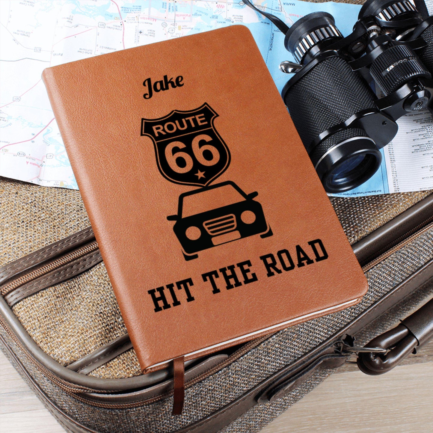 Personalized Route 66 Travel Journal – Road Trip Planner & Memory Book for USA Road Adventures, Historic US Route 66 Vacation Diary