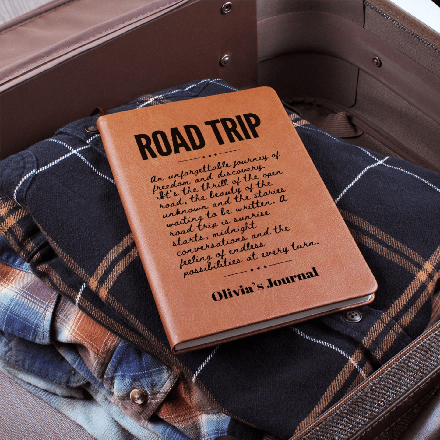 Personalized Road Trip Journal- Travel Memories Book Road Adventure Planner Family Road Trips USA Road Trip Itinerary Road Trip Gift