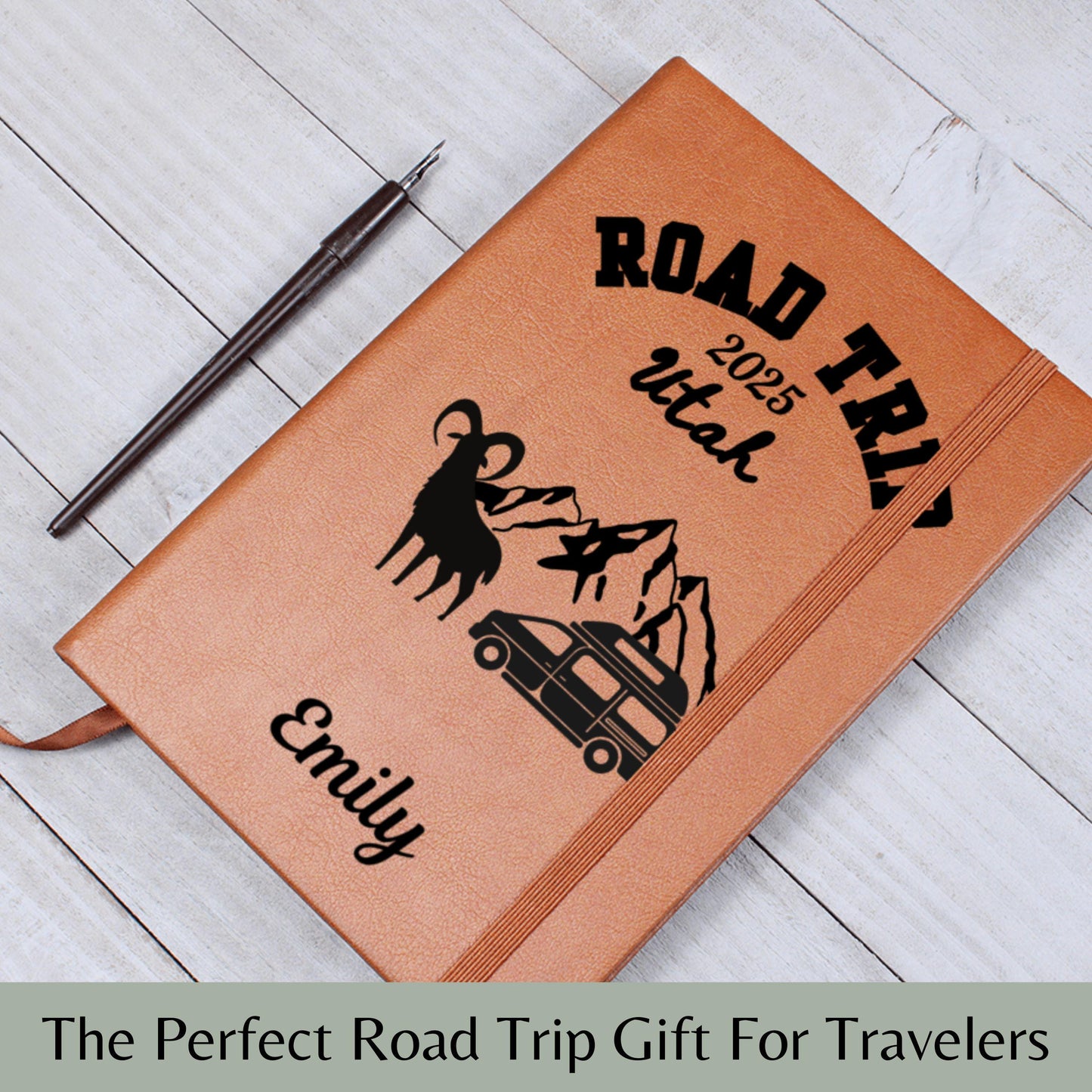 Utah Road Trip Journal Personalized Travel Notebook Road Trip Diary USA Travel Gift Adventure Journal Custom Memory Book for Him Her A5