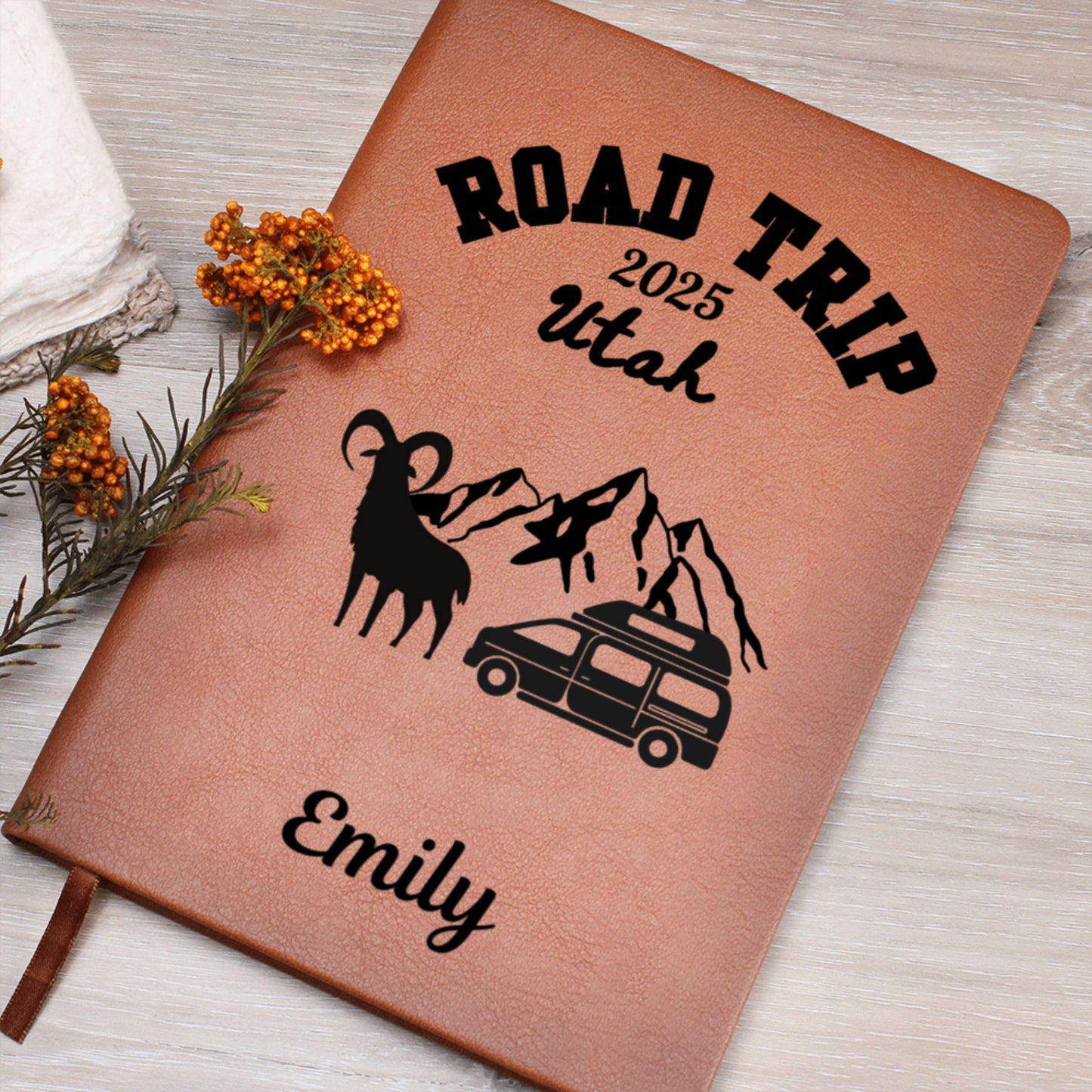 Utah Road Trip Journal Personalized Travel Notebook Road Trip Diary USA Travel Gift Adventure Journal Custom Memory Book for Him Her A5