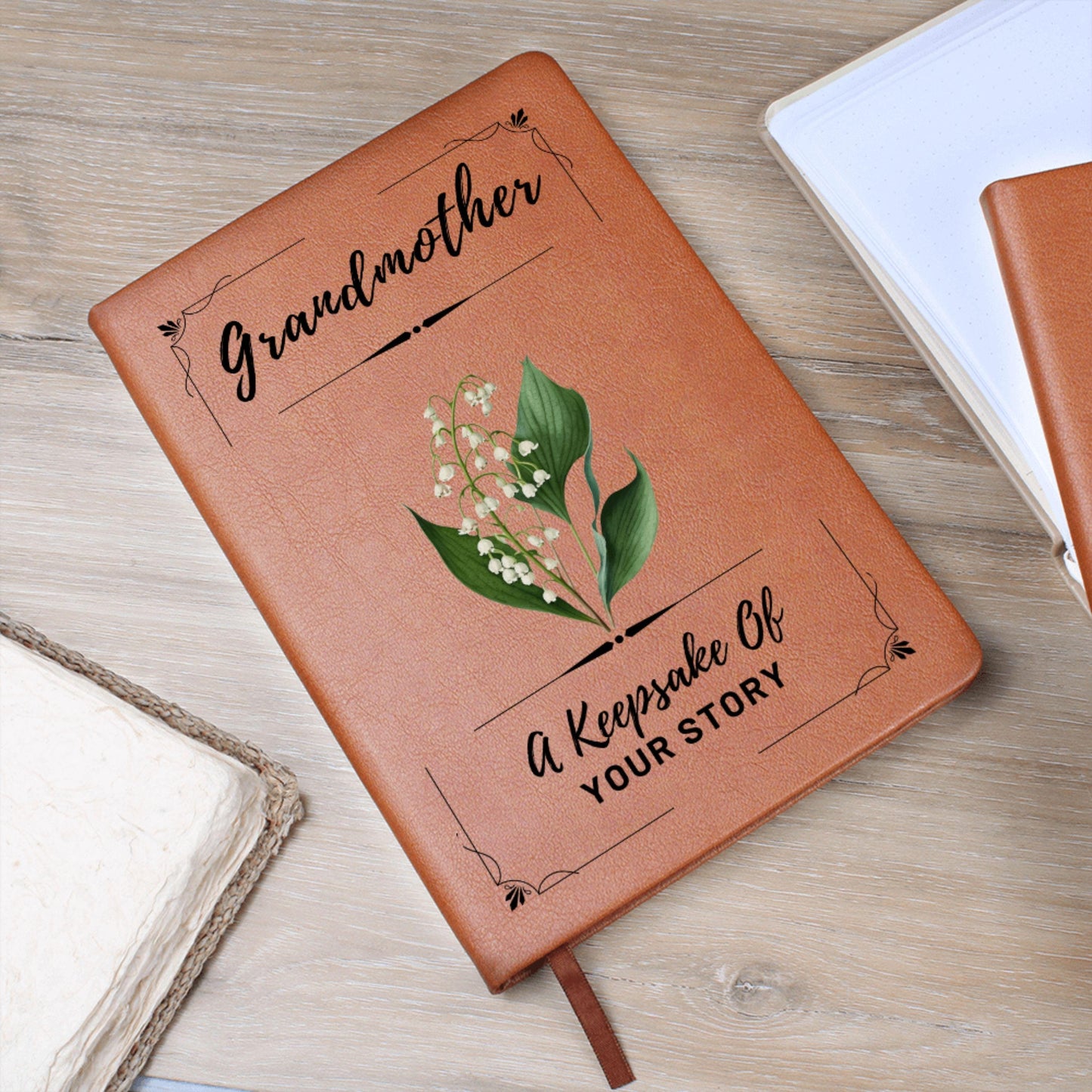 Grandmother A Keepsake Of Your Story Birth Flower Leather Journal Grandmother Gift Memory Journal Grandmother Keepsake Gift Birthday Gift
