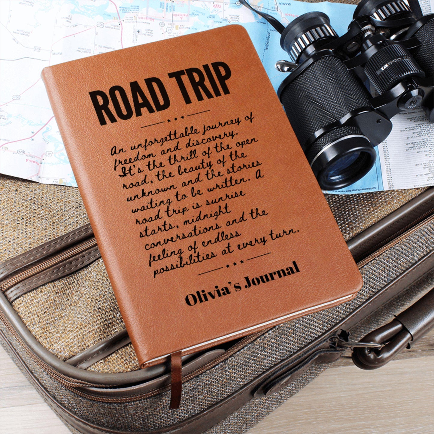 Personalized Road Trip Journal- Travel Memories Book Road Adventure Planner Family Road Trips USA Road Trip Itinerary Road Trip Gift