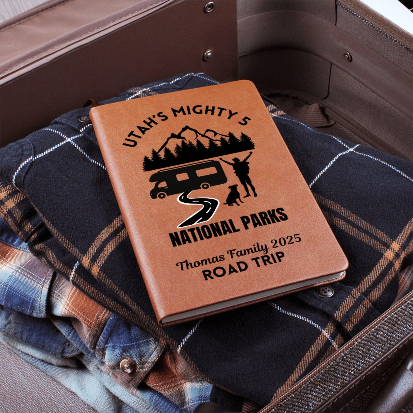 Utah's Mighty Five National Parks Road Trip Planner – Personalized Travel Journal Gift Hikers, Campers Nature Lovers National Park Checklist