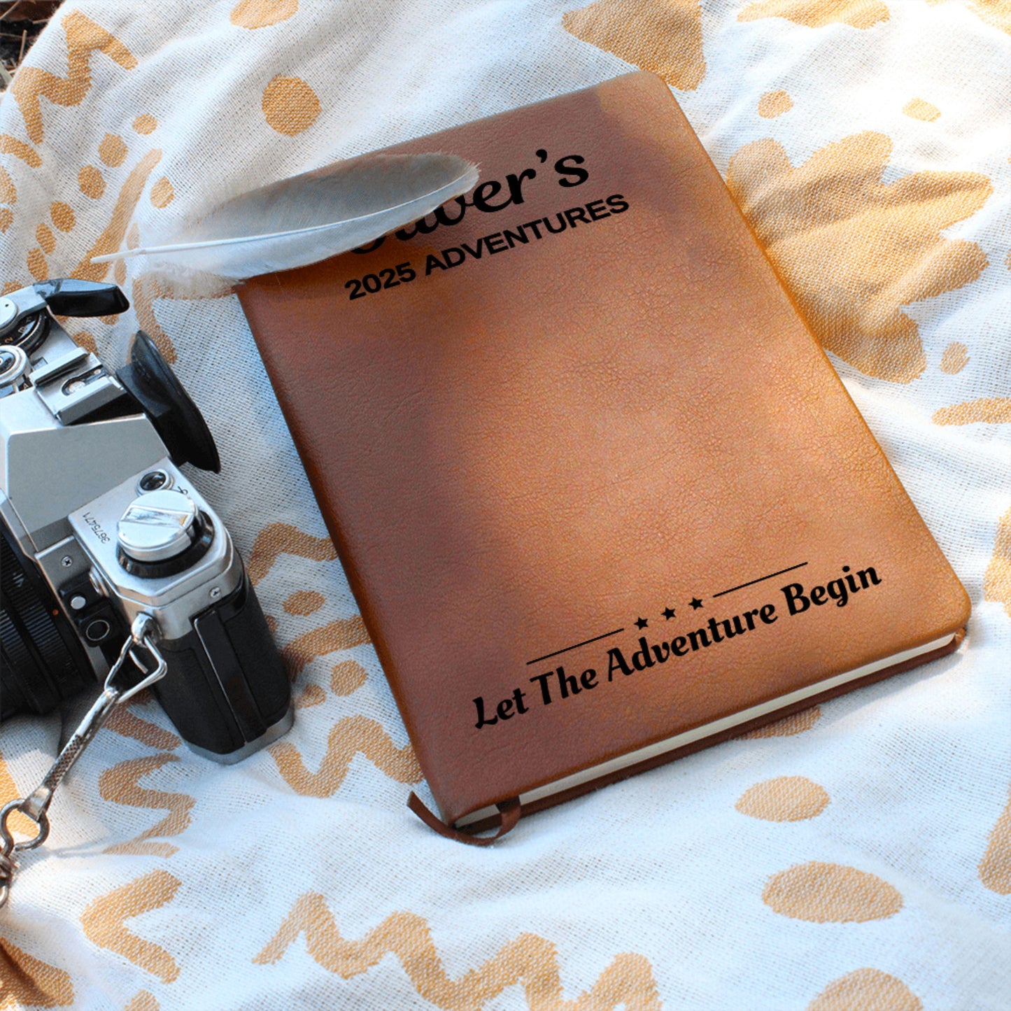 Personalized Travel Journal 2025 Adventure Book Custom Name Leather Notebook Let the Adventure Begin Travel Gift Keepsake Diary Memory Book