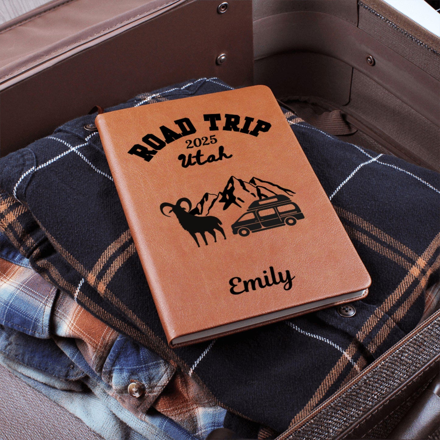 Utah Road Trip Journal Personalized Travel Notebook Road Trip Diary USA Travel Gift Adventure Journal Custom Memory Book for Him Her A5
