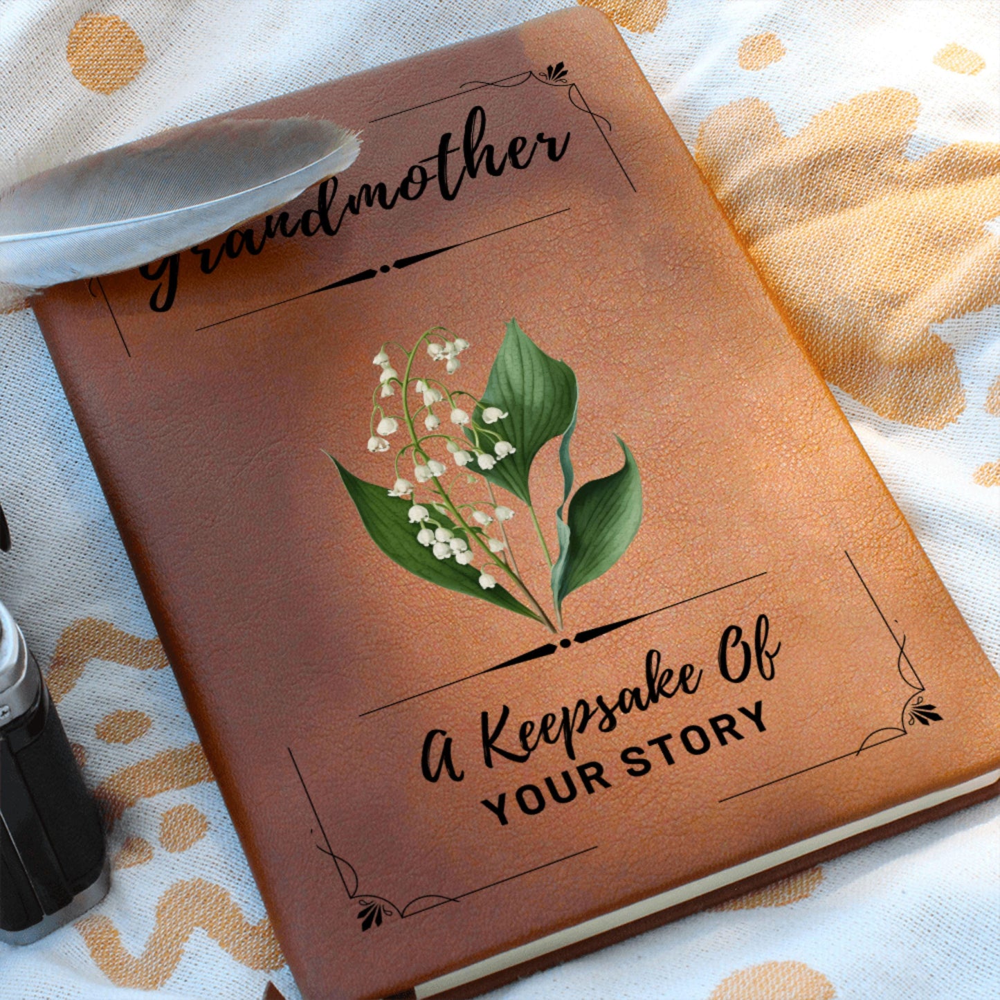 Grandmother A Keepsake Of Your Story Birth Flower Leather Journal Grandmother Gift Memory Journal Grandmother Keepsake Gift Birthday Gift