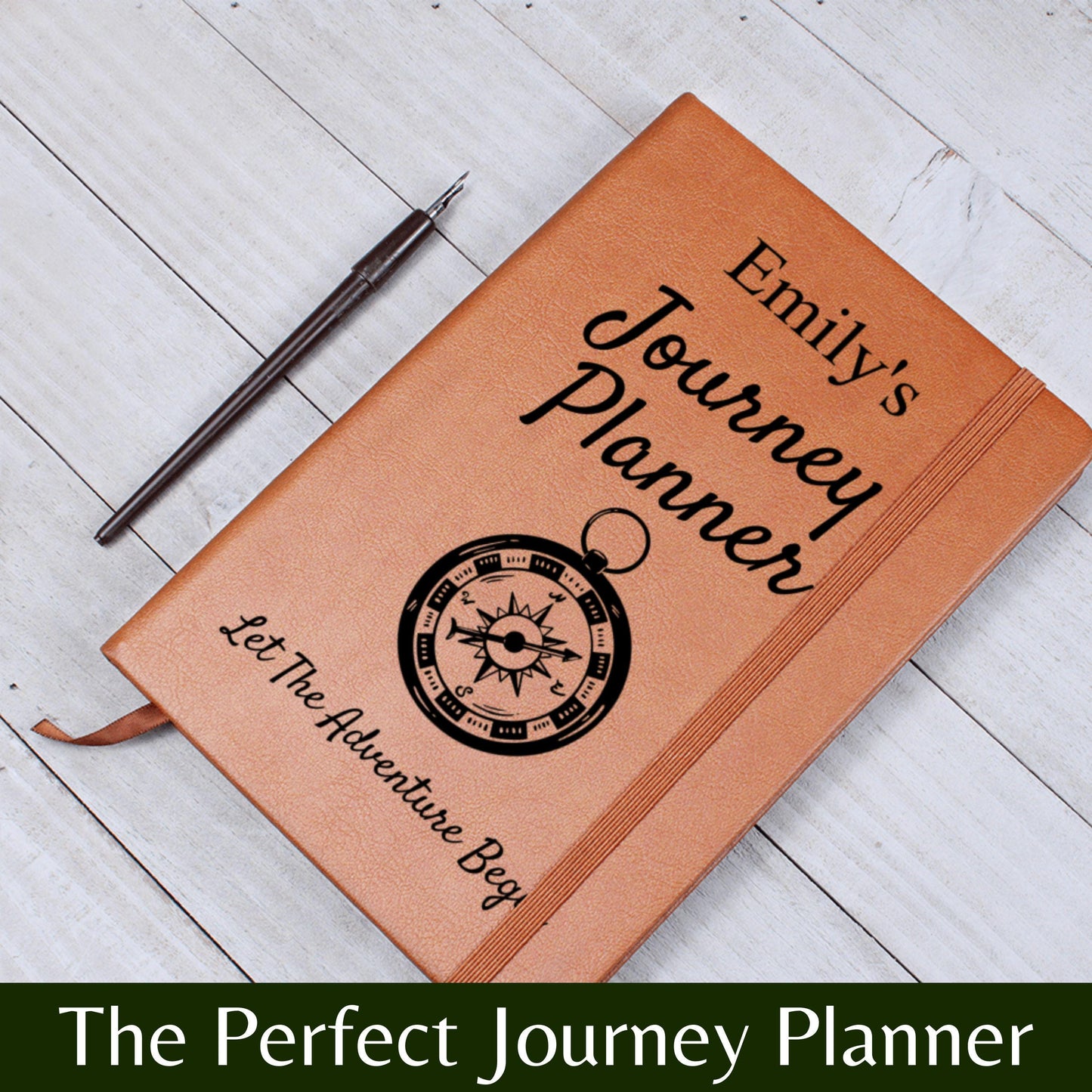 Personalized Leather Journey Planner Journal Custom Travel Notebook Life Adventure Log Book Travel Keepsake Gift for Her or Him Memory Book
