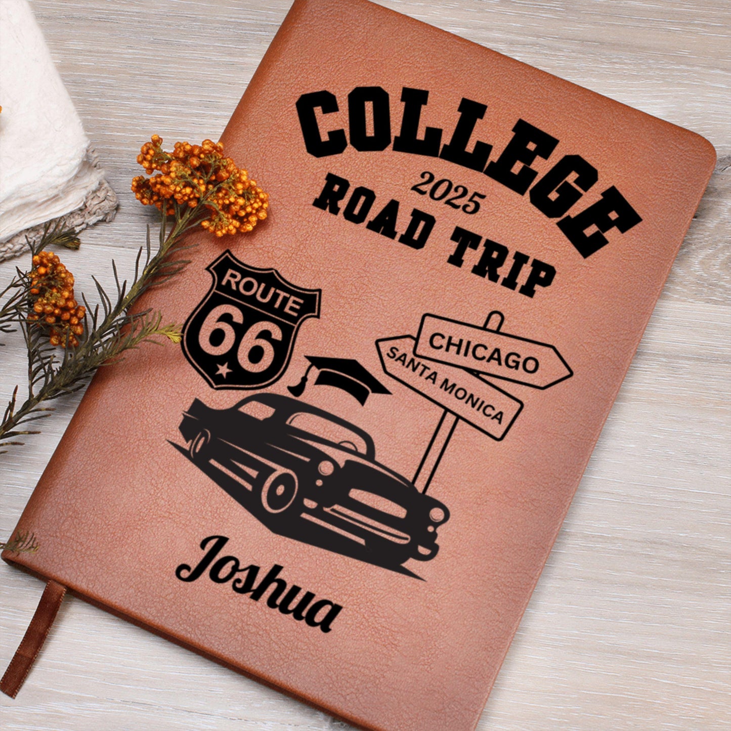 Custom College Road Trip Journal