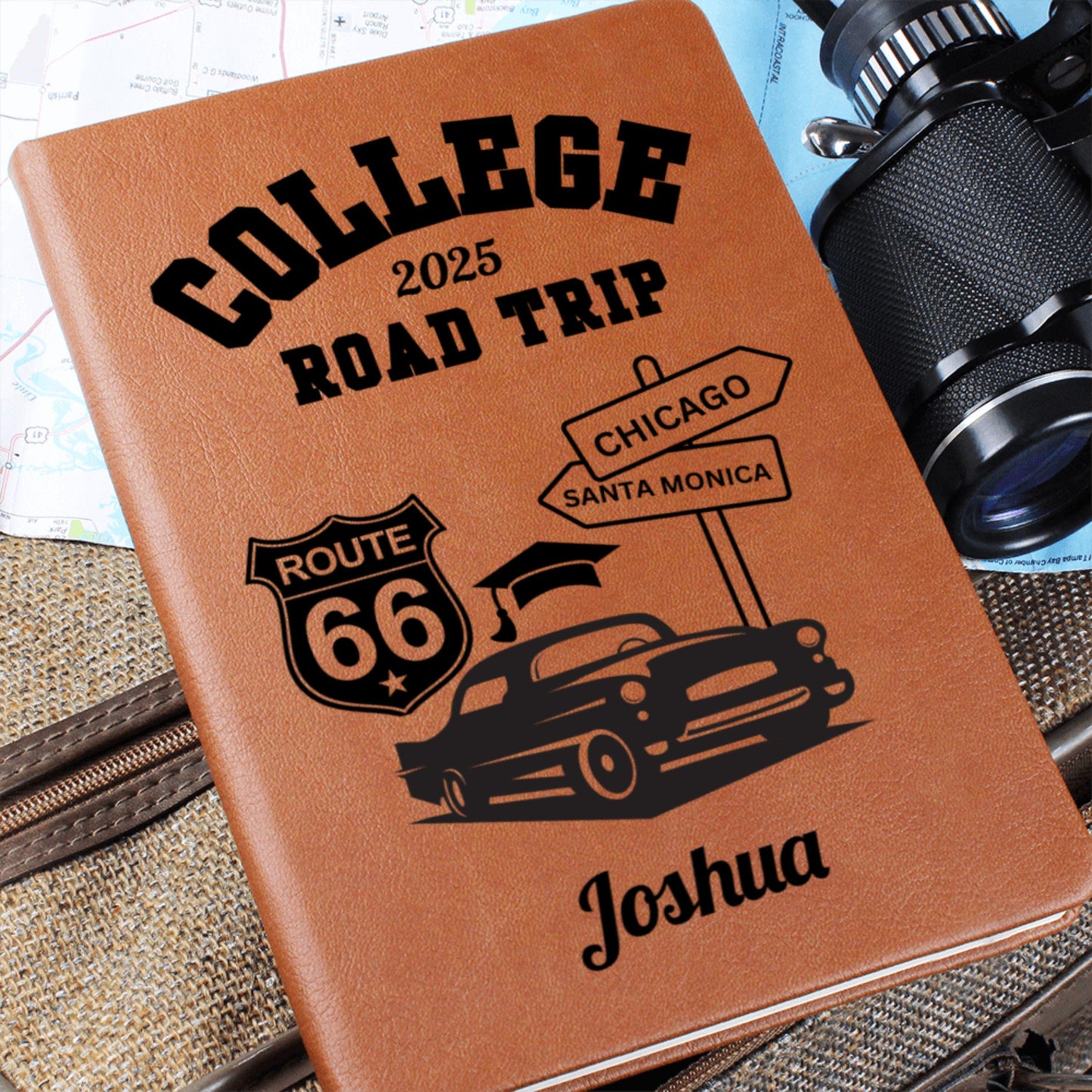 Custom College Road Trip Journal