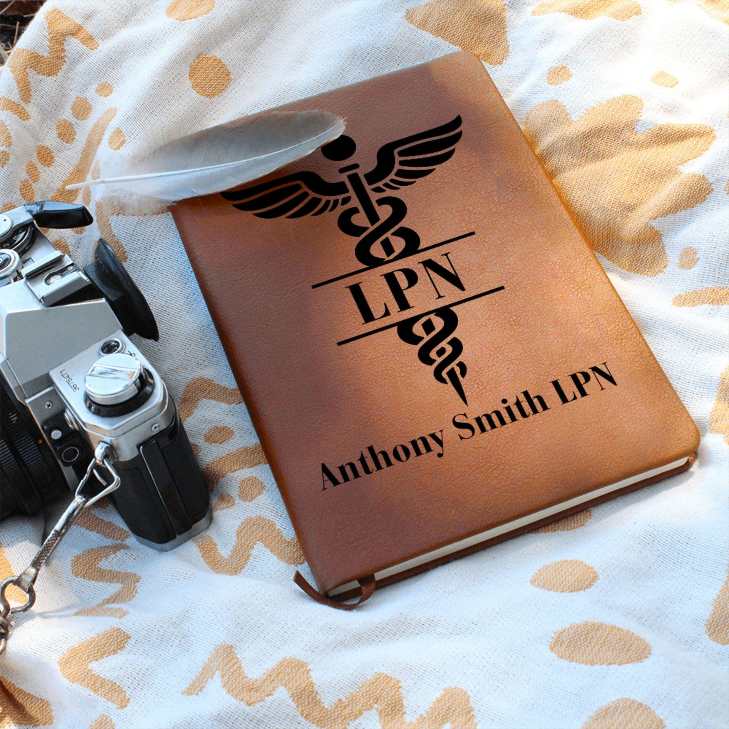 LPN Gift LPN Personalized Journal Custom Licensed Practical Nurse Notebook Graduation Nursing School Keepsake Vegan Leather Nurse Gift