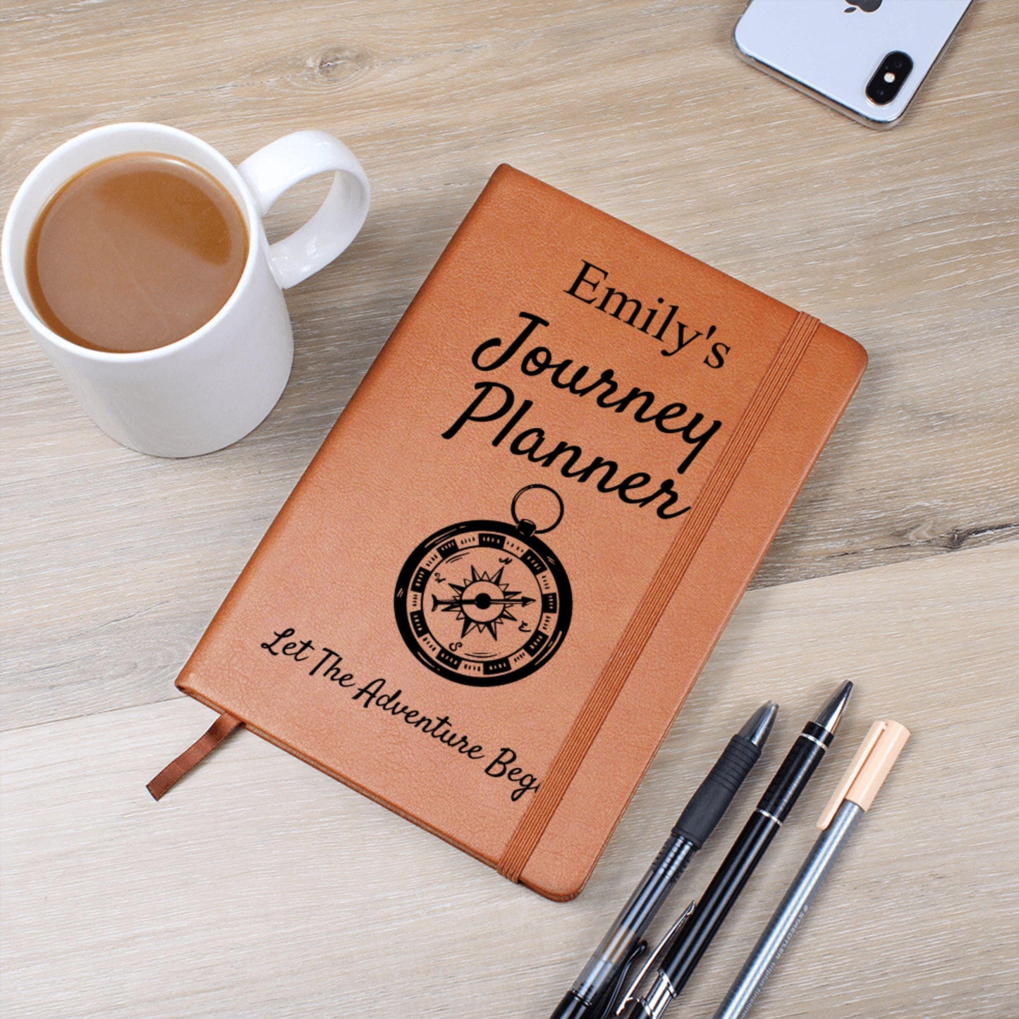 Personalized Leather Journey Planner Journal Custom Travel Notebook Life Adventure Log Book Travel Keepsake Gift for Her or Him Memory Book