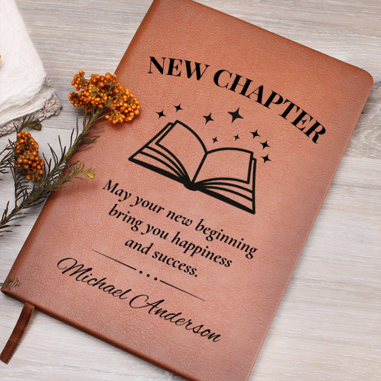 New Chapter Journal Custom Going Away Gift for Coworker Boss Leaving Gift Personalized Retirement Farewell Present New Job Gift for Him Her