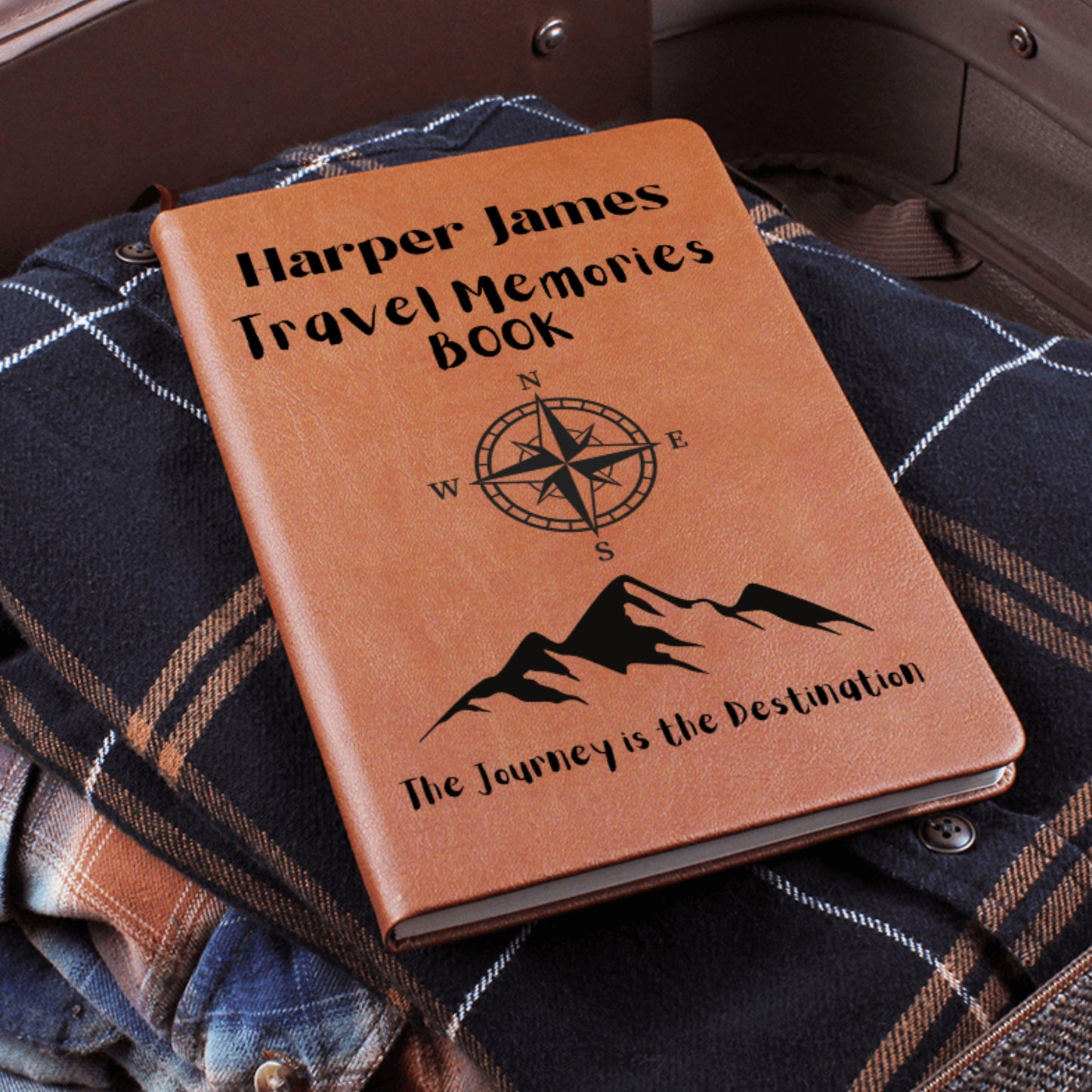 Personalized Travel Memories Leather Journal Custom Adventure Diary Travel Log Book Gift for Travelers Memory Notebook Trip Keepsake Journal