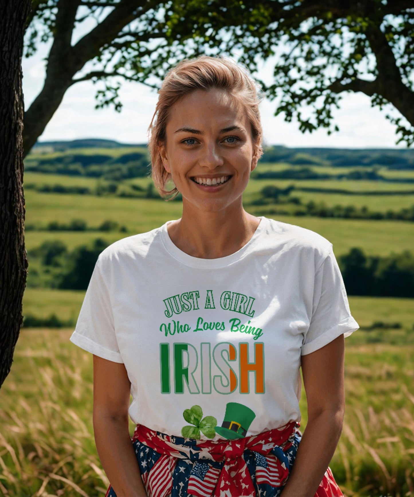 Just a Girl Who Loves Being Irish T-Shirt St Patricks Day Shirt Irish Pride Tee Shamrock Shirt Celtic Heritage Tee Irish Gifts For Women