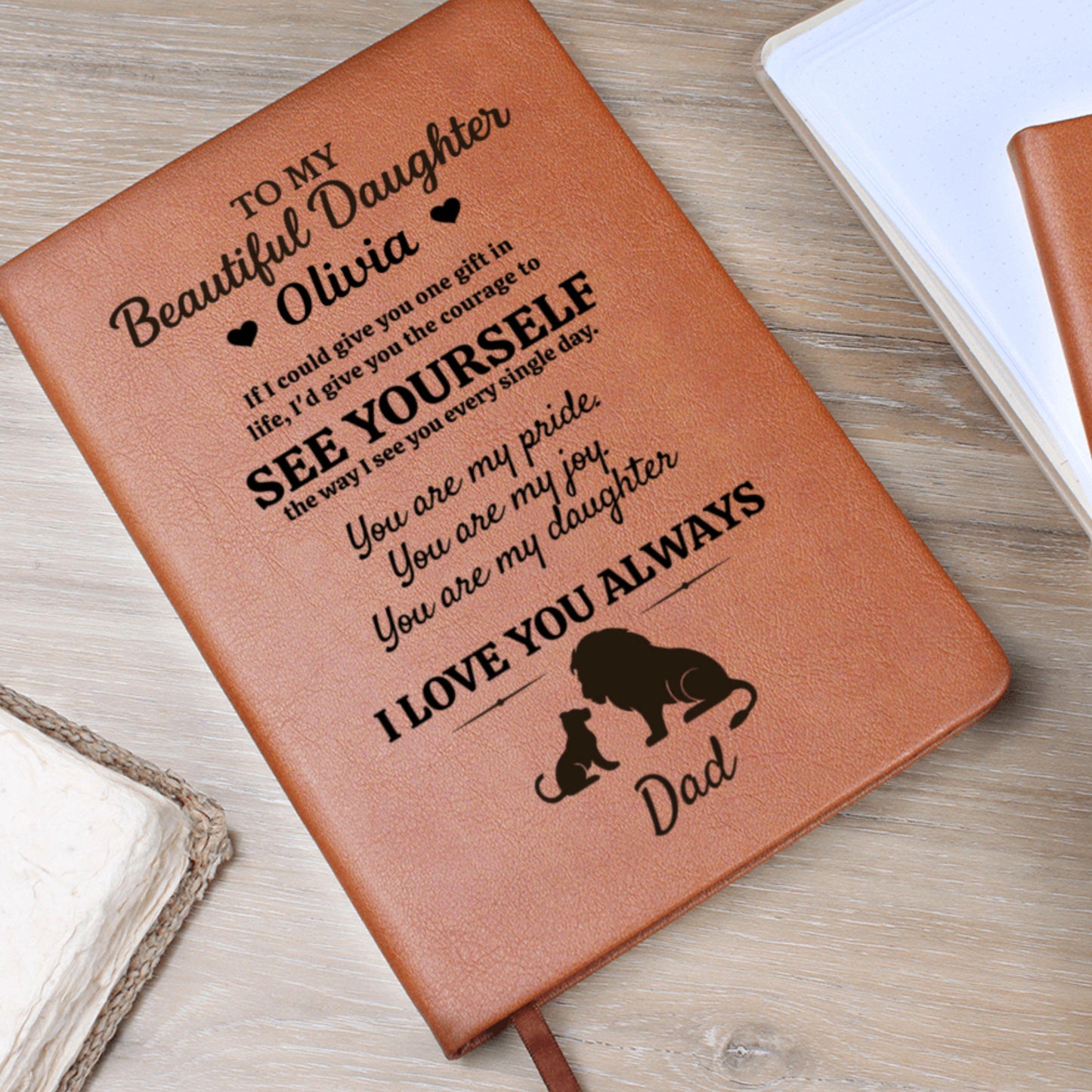 Personalized Daughter Gift from Dad Father to Daughter Journal Gift from Dad Journal for Daughter Notebook Keepsake Book Daughter Birthday