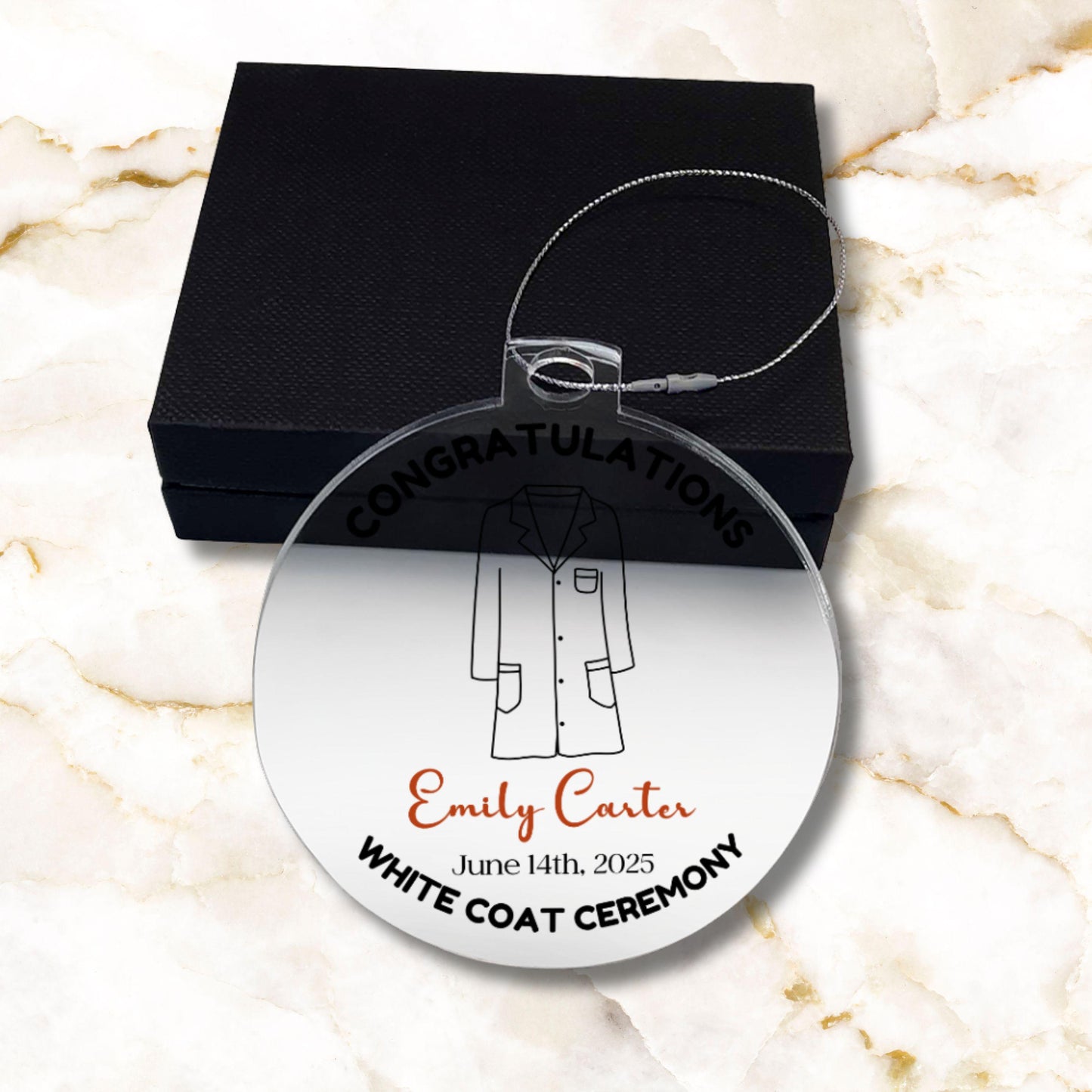White Coat Ceremony Ornament Medical School Acceptance Gift Graduation Future Doctor Ornament White Coat Party Keepsake Gift for Med Student
