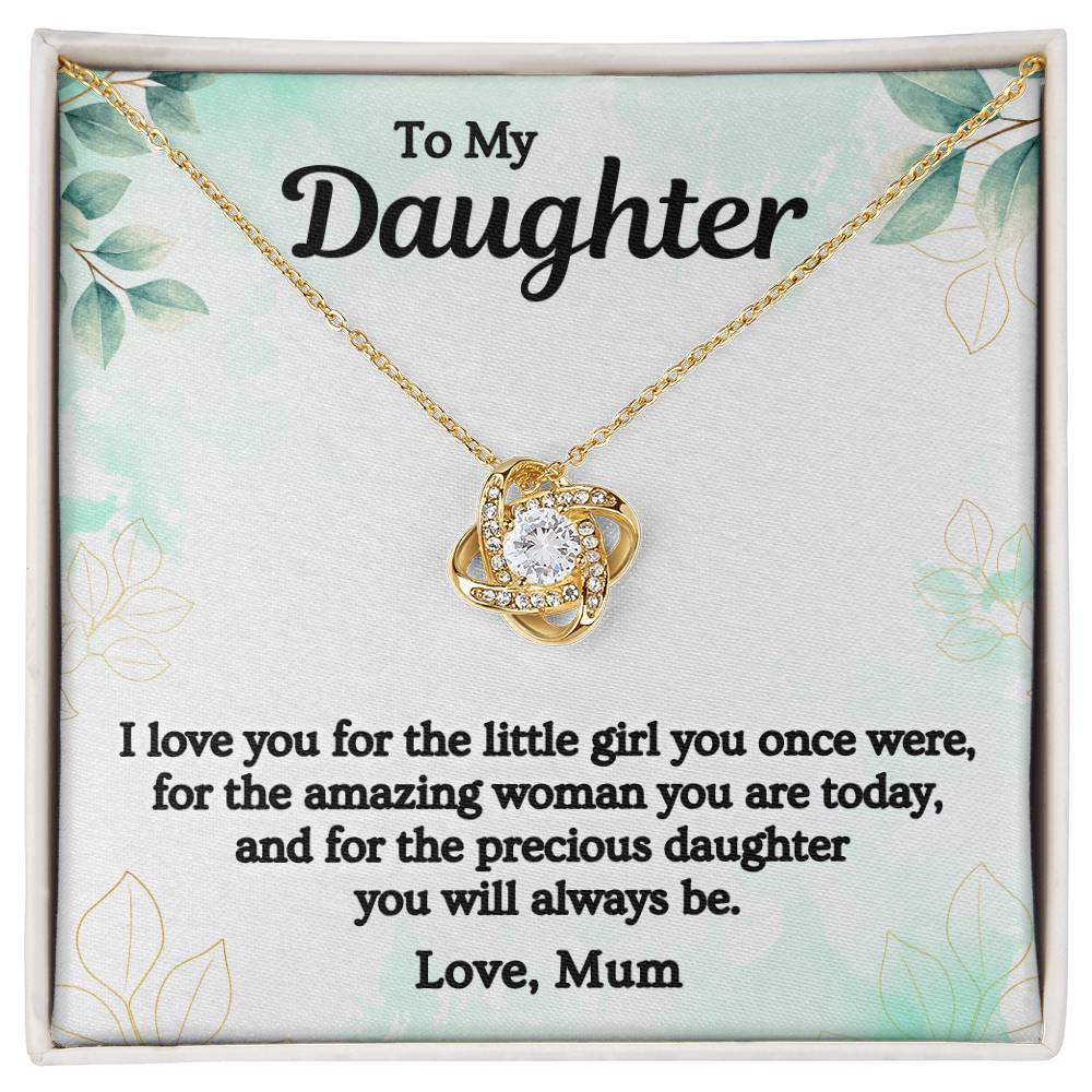 To My Daughter - Amazing Woman You Are Today - Love Knot Necklace Gift