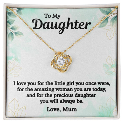 To My Daughter - Amazing Woman You Are Today - Love Knot Necklace Gift