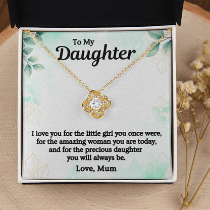 To My Daughter - Amazing Woman You Are Today - Love Knot Necklace Gift