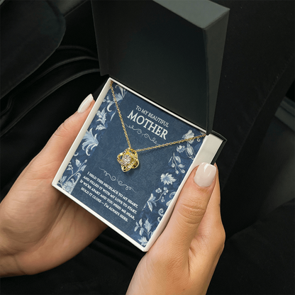 To My Mum - I’m Always Here - Toile De Jouy Love Knot Necklace Gift