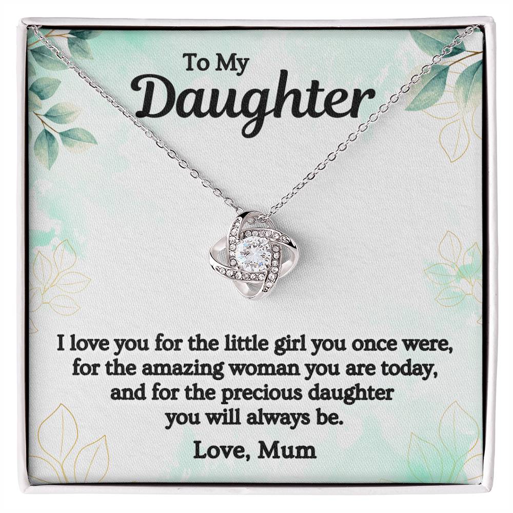 To My Daughter - Amazing Woman You Are Today - Love Knot Necklace Gift