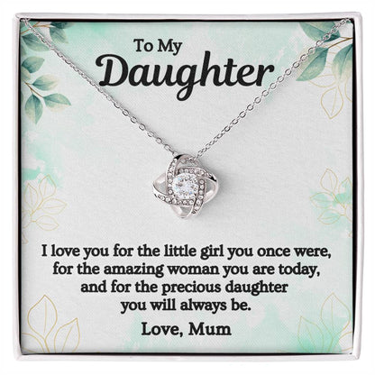 To My Daughter - Amazing Woman You Are Today - Love Knot Necklace Gift
