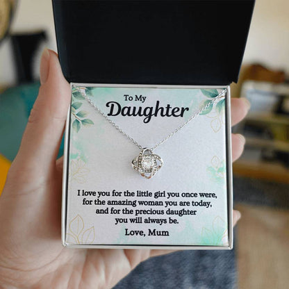 To My Daughter - Amazing Woman You Are Today - Love Knot Necklace Gift