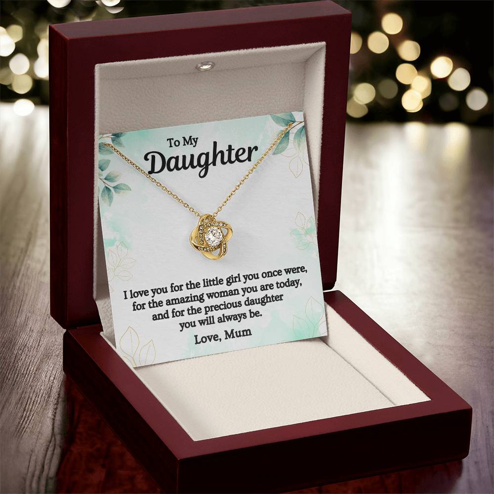To My Daughter - Amazing Woman You Are Today - Love Knot Necklace Gift