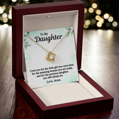 To My Daughter - Amazing Woman You Are Today - Love Knot Necklace Gift