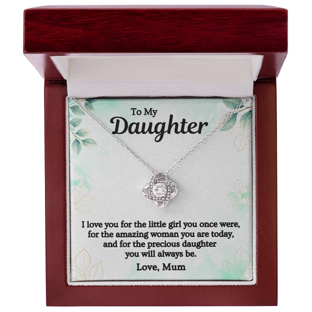 To My Daughter - Amazing Woman You Are Today - Love Knot Necklace Gift