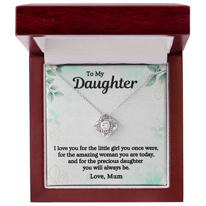 To My Daughter - Amazing Woman You Are Today - Love Knot Necklace Gift