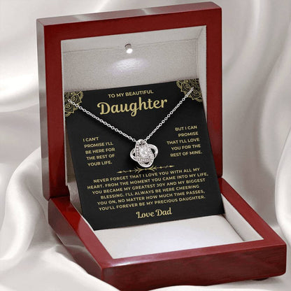 To My Beautiful Daughter - From Dad -Love Knot Necklace Gift