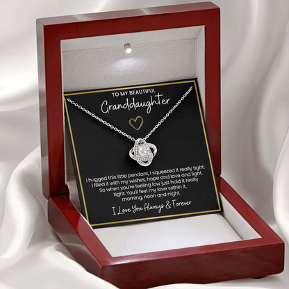 To My Granddaughter - I Love You Always & Forever - Love Knot Necklace