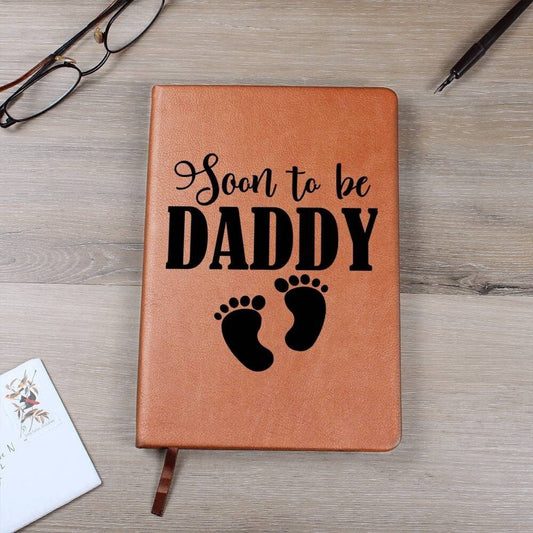 Father's Day Gift For Expectant Dad, Daddy To Be Gift, Vegan Leather Journal Pregnant Fathers Day Gift For Husband Expectant/Expecting Daddy