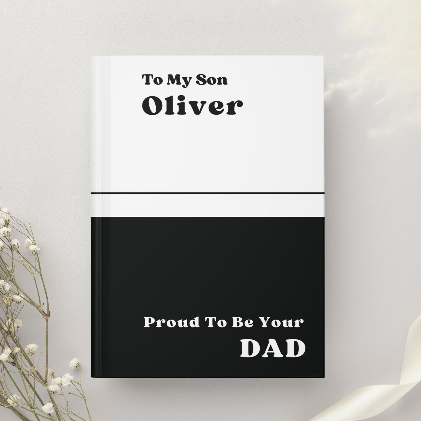 To My Son Proud To Be Your Dad Notebook- Son Journal Son Birthday Gift Custom Journal Gift Personalized Name Journal Custom Gift for Son